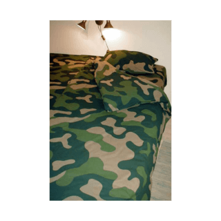 sengesett i norsk kamuflasje camo