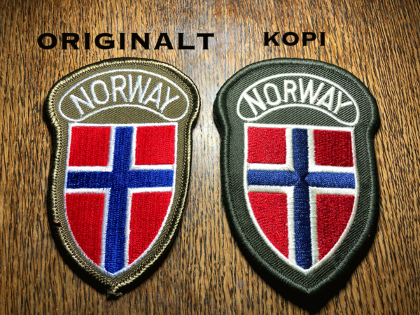 Norway patch original versus copy